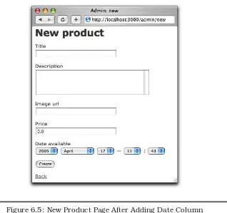 Figure 6.5: New Product Page After Adding Date Column
