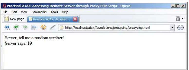 Figure 3.13: Using a Proxy PHP Script to Access the Remote Server 