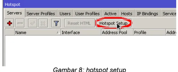 Gambar 9: hotspot interface