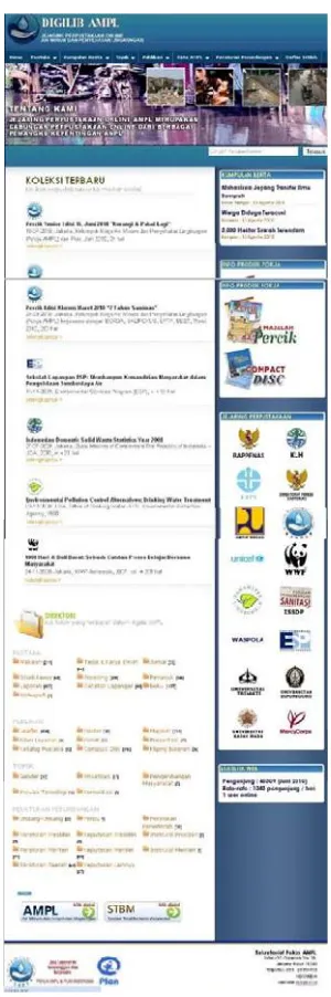 Gambar 2. Tampilan Home Digital Library AMPL