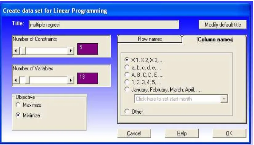 Gambar 3.2   Pilihan modul yang tersedia pada program QM for windows 