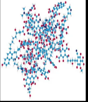 Fig. 4 Geometrically optimized 3D structure of a model of soil organic 