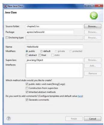 Figure 1-8. Creating a Java class