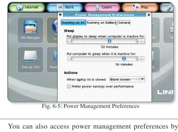 Fig. 6-5: Power Management Preferences