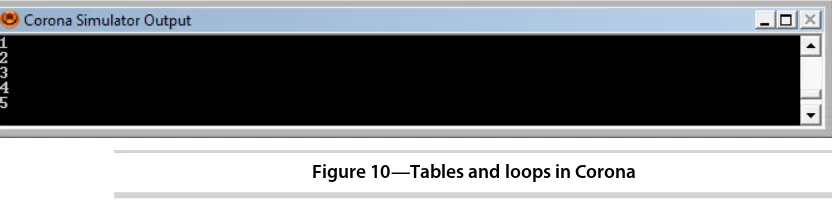 Figure 10—Tables and loops in Corona