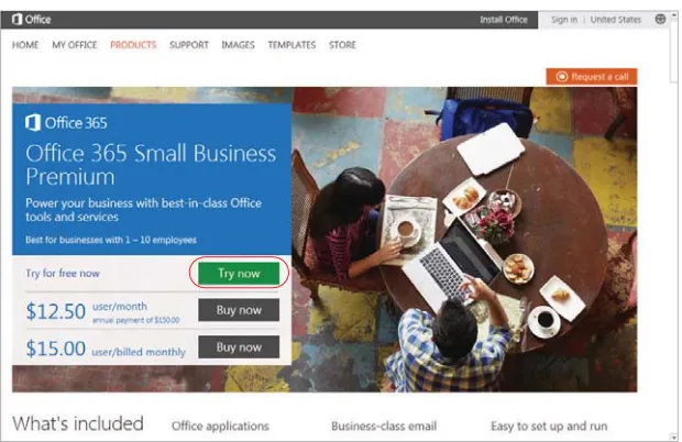 FIGURE 1-10: Offi  ce homepage