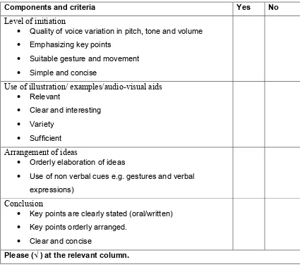 Table 8.2   Skill of explaining and illustrating with examples appraisal 