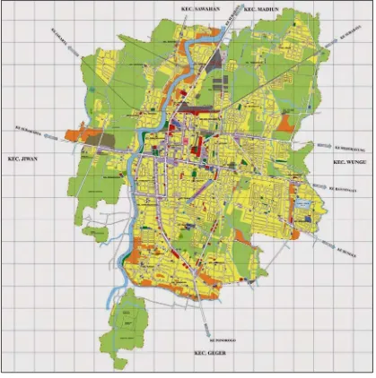 Gambar 9. Peta Jaringan Jalan Kota Madiun 2014 