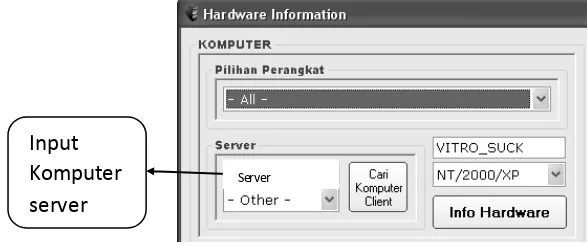 Gambar 4.5 Input Komputer Server 