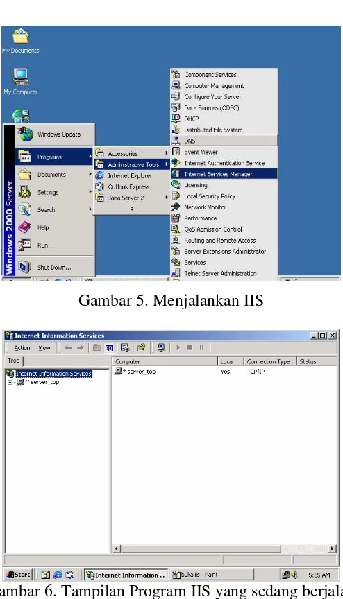 Gambar 5. Menjalankan IIS 