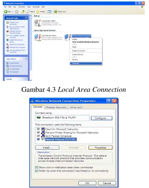 Gambar 4.3 Local Area Connection 