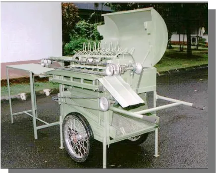 Gambar 1. Alat-mesin perontok polong kacang tanah