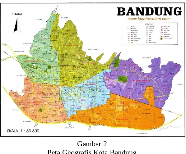 Gambar 2Peta Geografis Kota Bandung