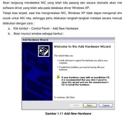 Gambar 1.11 Add New Hardware 