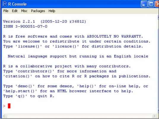 Gambar 1.2 Tampilan Console R