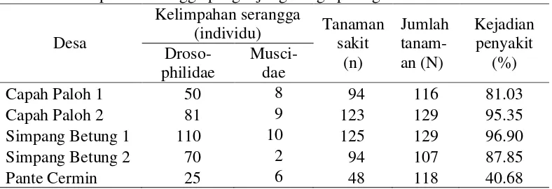 Tabel 3. Kelimpahan serangga pengunjung bunga pisang 