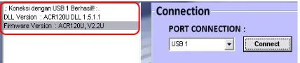 Gambar 4.1. Koneksi Port Berhasil