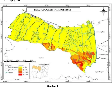 Gambar 4 Peta Topografi Wilayah Studi 
