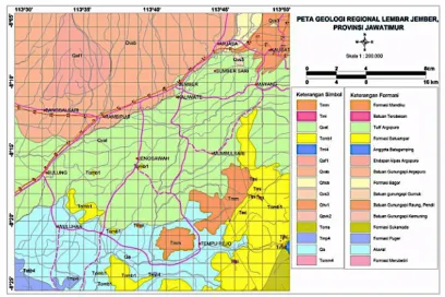 Gambar 1. Peta Geologi Daerah Panti dan SekitarnyaSumber : Firmansyah dan Kadarsetia (2010)