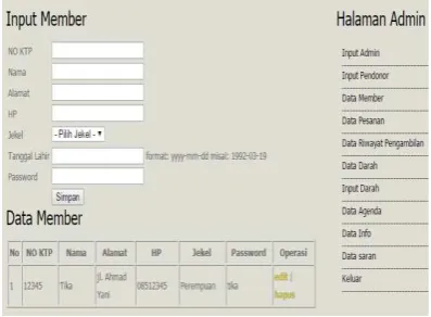 Gambar 4.14 Halaman Input 