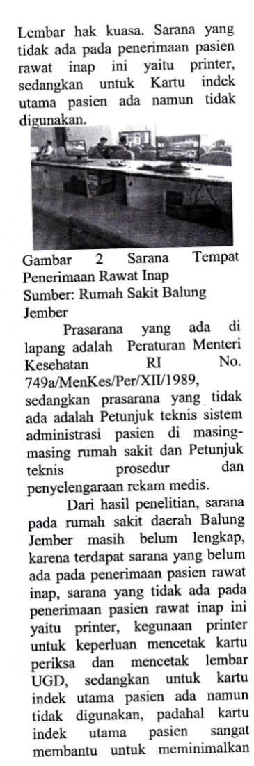 Gambar 2 Sarana TemPat