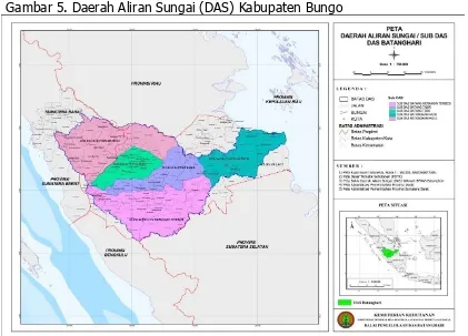 Gambar 5. Daerah Aliran Sungai (DAS) Kabupaten Bungo 