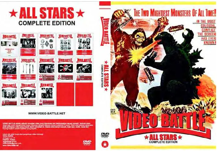 Gambar 7. Sampul edisi All Stars, yang mengompilasi seluruh video sejak Video Battle round #1.Sumber: Dokumentasi Video Battle, koleksi Wimo Ambala Bayang