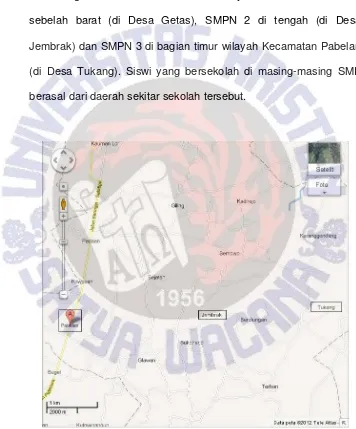 Gambar 3.1 Peta Wilayah Kecamatan Pabelan Kab. Semarang 