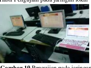 Gambar 10 Pengujian pada jaringan 