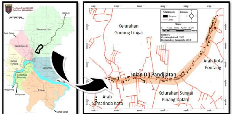 GAMBAR 1  DELINIASI WILAYAH STUDI 