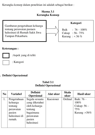 Tabel 3.1 Definisi Operasional 