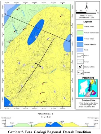 Gambar 2. Peta  Geologi Regional  Daerah Penelitian 