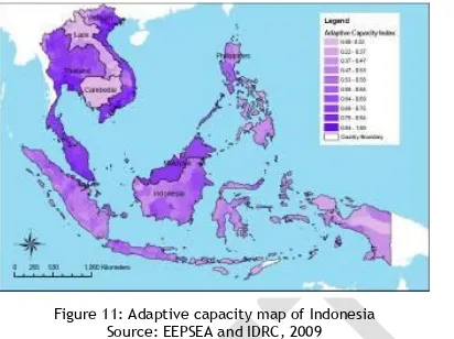 Figure 11: Adaptive capacity map of Indonesia 