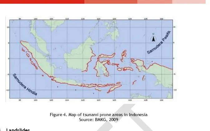 Figure 5. Land movement hazard in Indonesia  Source: PMB-ITB, 2009 