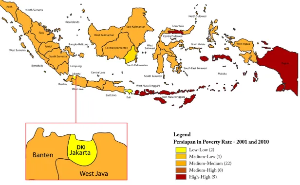 Grafik 6. Peta Tingkat Kemiskinan Indonesia (2001-2010)10