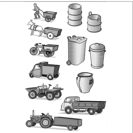 Figure 7.4 illustrates a number of refuse collection vehicles and containers.