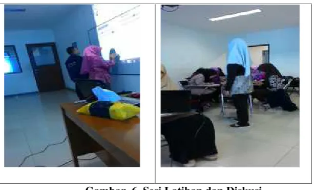 Gambar  6. Sesi Latihan dan Diskusi