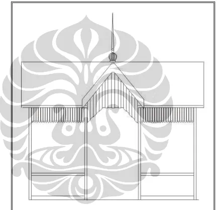 Gambar 11. Tampak Timur Kopel Masjid (Gambar: Suhartanto, 2008). 