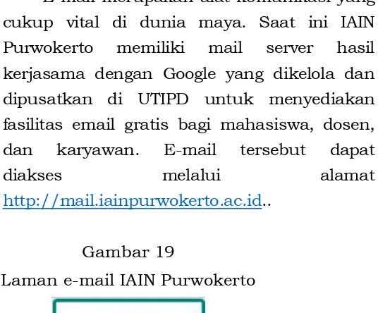 Gambar 19 Laman e-mail IAIN Purwokerto 