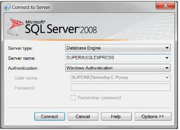 Figure 1.4. Connecting to SQL Server