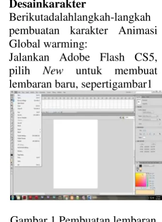 Gambar 1 Pembuatan lembaran 