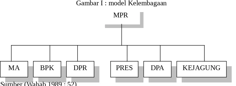 Gambar I : model Kelembagaan 