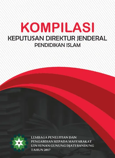 KEPUTUSAN DIREKTUR JENDERAL PENDIDIKAN ISLAM