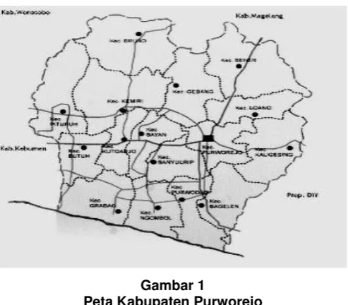 Gambar 1Peta Kabupaten Purworejo