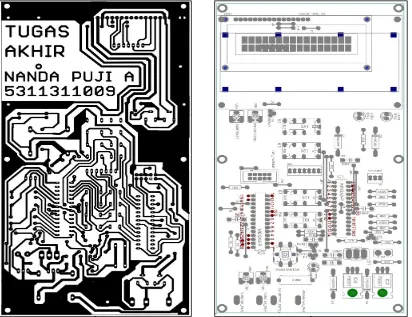 Gambar 8. Layout PCB dan Letak Komponen