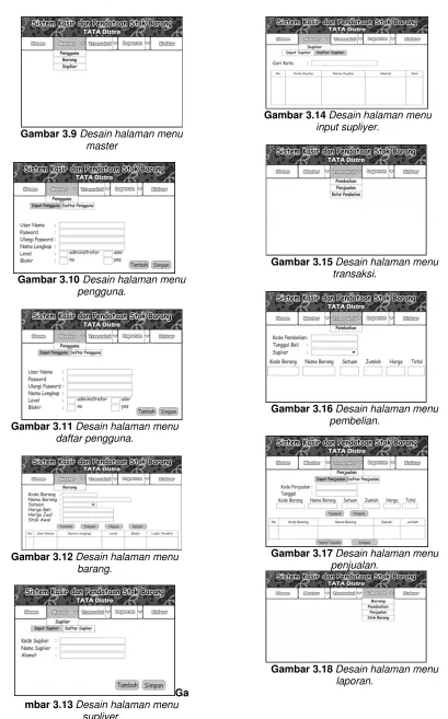 Gambar 3.14  Desain halaman menu 