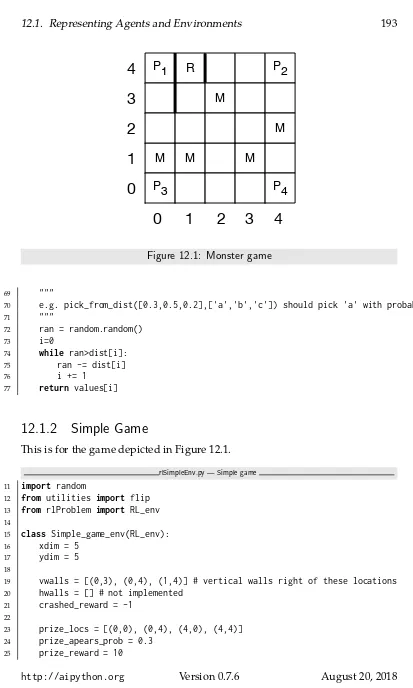 Figure 12.1: Monster game