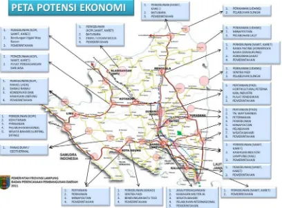 Gambar 1 Peta Potensi Ekonomi Provinsi Lampung