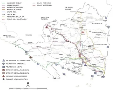 Gambar 3 Peta Koridor Ekonomi Lampung