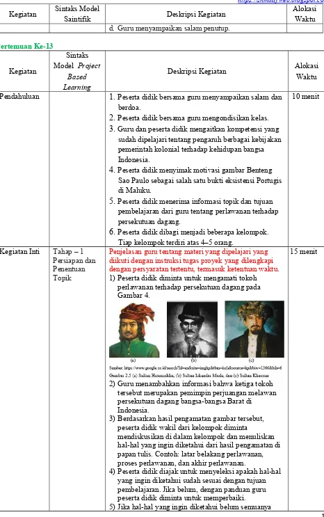 Gambar 4.2) Guru menambahkan informasi bahwa ketiga tokoh 